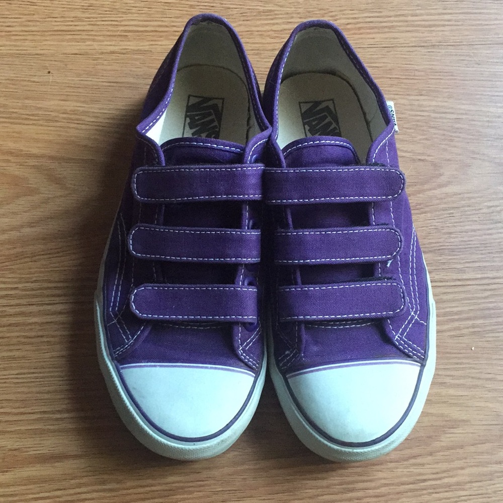 Purple Velcro Vans